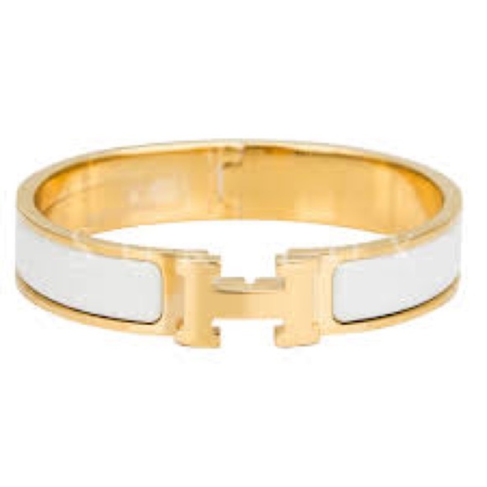 Hermès - Clic H Bracelet white